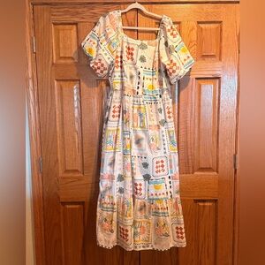T.J.Maxx Multicolor Patterned Maxi Dress